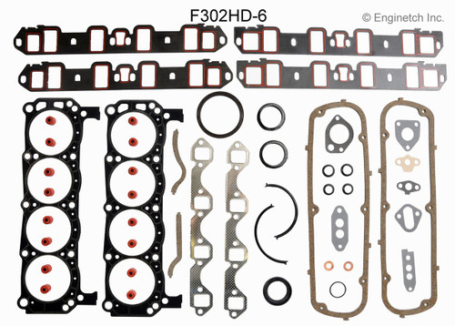 1985 Ford LTD 5.0L Engine Gasket Set F302HD-6 -42