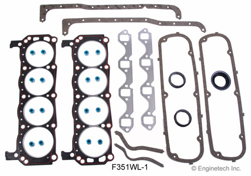 1996 Ford E-150 Econoline 5.8L Engine Gasket Set F351WL-1 -65