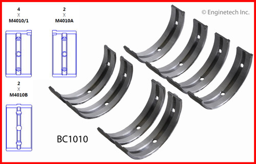 1997 Isuzu Trooper 3.2L Engine Crankshaft Main Bearing Set BC1010 -63