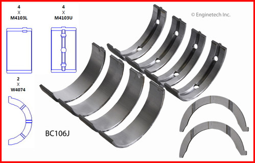 2009 Dodge Avenger 3.5L Engine Crankshaft Main Bearing Set BC106J -228