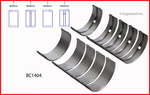 2000 Toyota Camry 2.2L Engine Crankshaft Main Bearing Set BC1404 -183