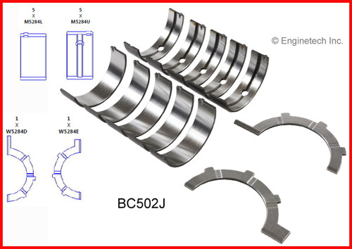2008 Dodge Dakota 4.7L Engine Crankshaft Main Bearing Set BC502J -140