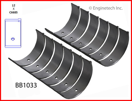 2002 Isuzu Rodeo Sport 3.2L Engine Connecting Rod Bearing Set BB1033 -138