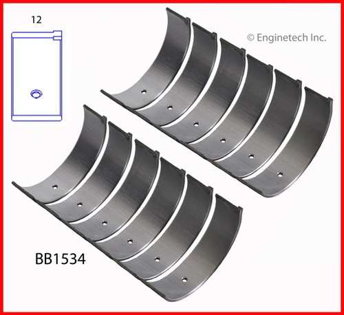 2001 Toyota Camry 3.0L Engine Connecting Rod Bearing Set BB1534 -93