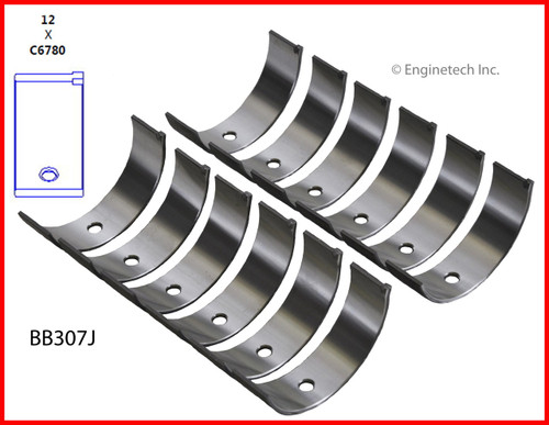 1999 Chrysler Concorde 2.7L Engine Connecting Rod Bearing Set BB307J -9