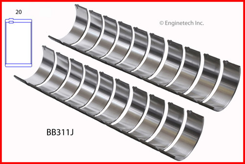 2008 Ford F-250 Super Duty 6.8L Engine Connecting Rod Bearing Set BB311J -234