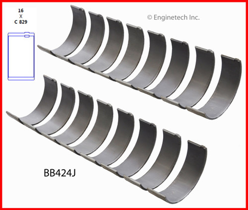 1985 Ford F-250 6.9L Engine Connecting Rod Bearing Set BB424J -60