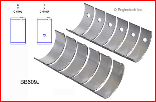 1994 Ford F-350 4.9L Engine Connecting Rod Bearing Set BB609J -2815