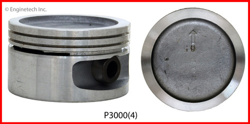 1990 Chevrolet Beretta 2.2L Engine Piston Set P3000(4) -4