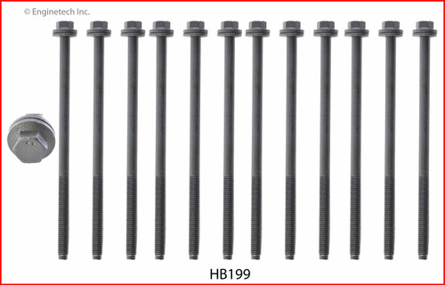 2002 Ford E-350 Super Duty 6.8L Engine Cylinder Head Bolt Set HB199 -35