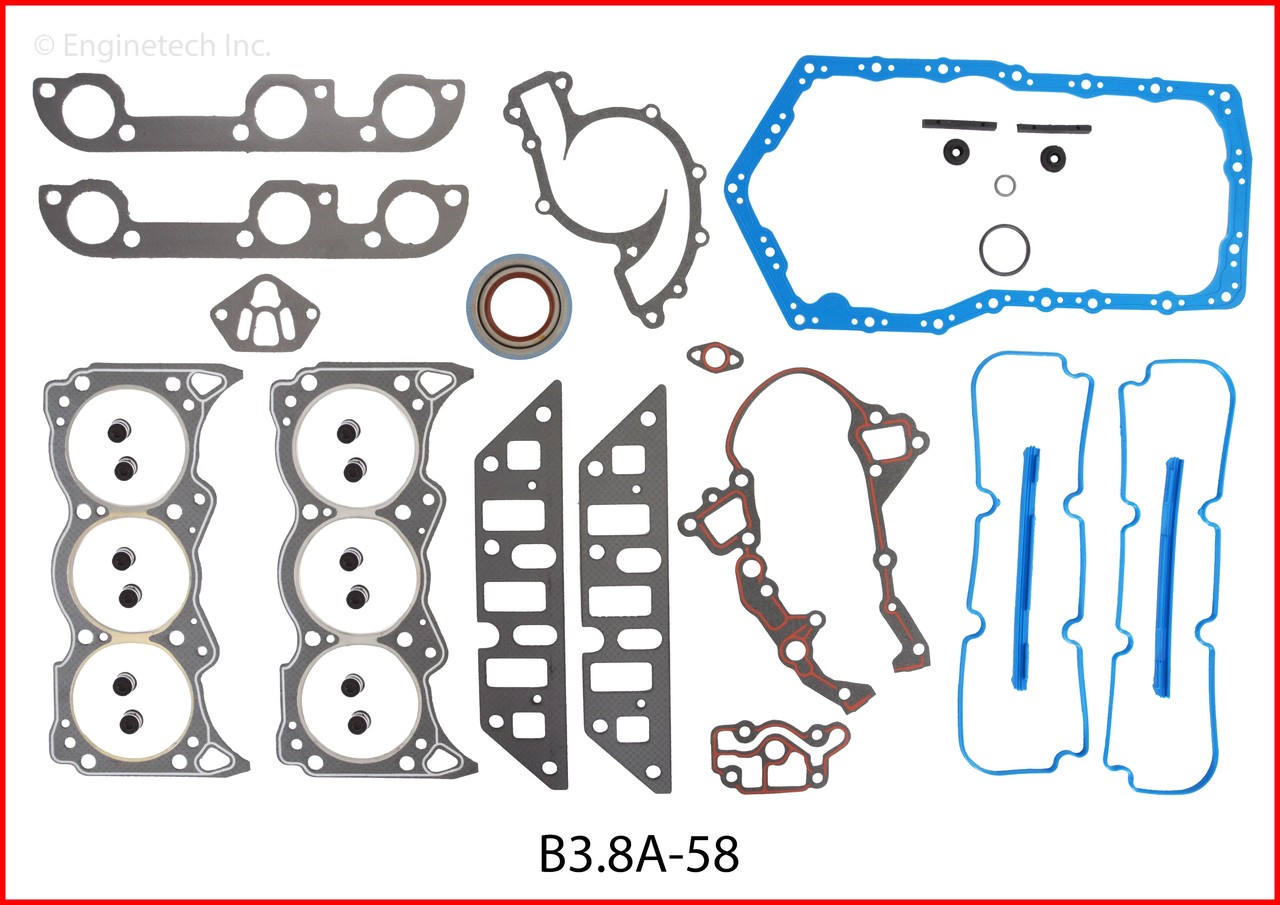 1990 Oldsmobile 98 3.8L Engine Rebuild Kit RCB3800P -19