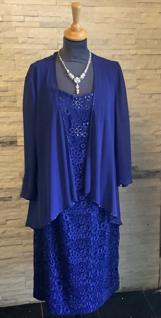 Royal blue sales chiffon jacket