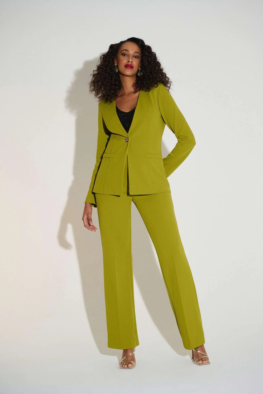 Joseph Ribkoff scuba crepe collarless blazer (253746) - Flair