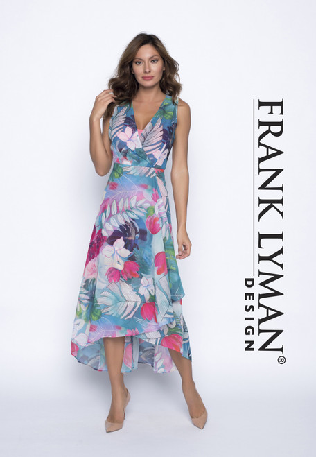 Frank Lyman dipped hem floral dress (191301) Frank Lyman dipped hem floral dress (191301)