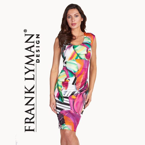 Frank Lyman multi colour sleeveless dress (66322)