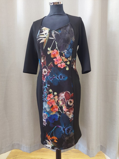 Arianna Black and floral dress (AD2326)