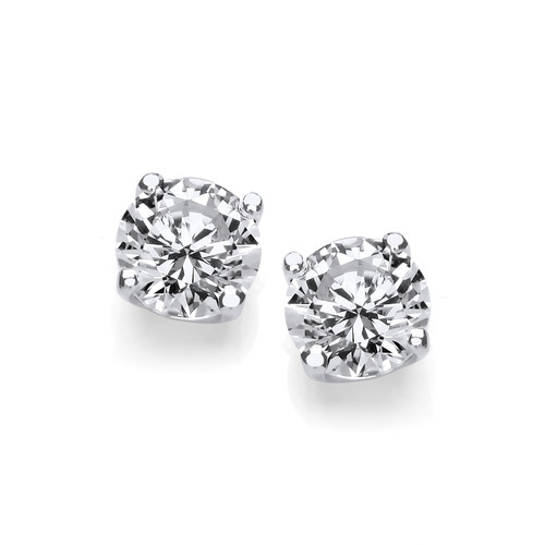 These are the perfect classic stud earrings. Designed in sterling silver and set with a clear cubic zirconia solitaire. Perfect for any and everywhere.