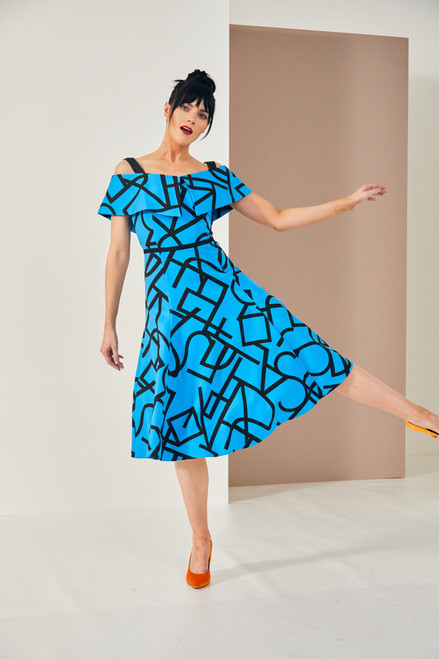 Kate Cooper Off Shoulder Print Dress (KCS23123)