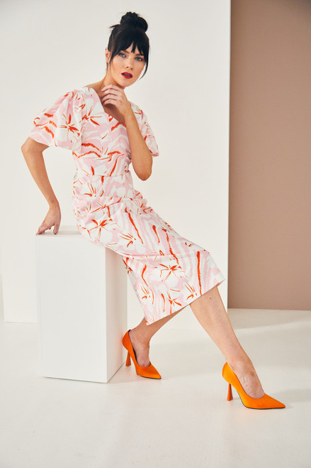 Kate Cooper Puff Ball Sleeve Print Dress (KCS23122)