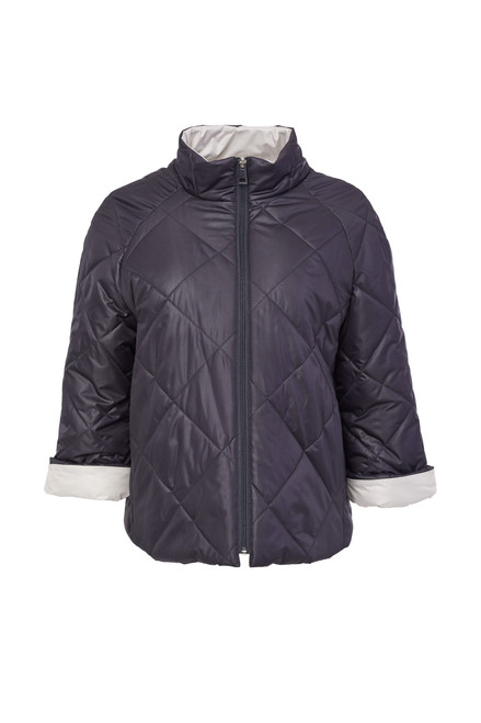 QUILTED QUEEN; Brighten your winter jacket collection with the short quilted jacket from NAYA. Bursting with personality. this jacket has a contrast lining and high neck to add dimension to a winter wardrobe.