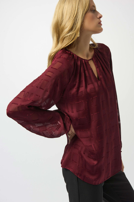 Joseph Ribkoff Satin Burnout Boxy Top (253135)