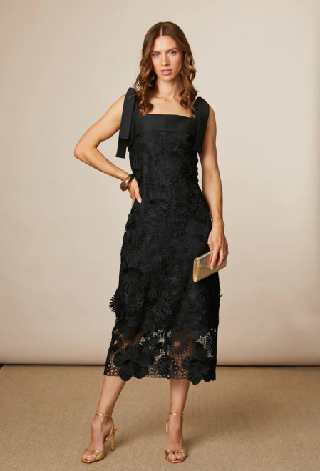 fee G  BlackAriana – Lace Dress with Tie Straps (876g/136)