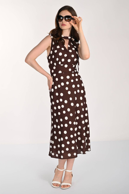 Frank Lyman Polka-Dot Coconut/Off White Dress (261380)