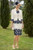 Condici navy and cream lace suit (70933)