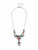 Gn190167-9 Multi Coloured Stone Flower Drop Necklace ()