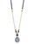 Suede Necklace With Grey Stone (1394/N/H)