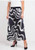 KCS20147-BLACK/CREAM Wide leg print trouser, Elasticated waistline. stylish wide leg trousers part of 2 peice suit but also great with diffrent Tops.