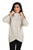 Frank Lyman Oatmeal Jumper (213134U) Oatmeal high neck jumper, supersoft with cable details and scoop hemline.