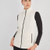 Lightweight quilted gilet with stand up collar in off white colour. Contrast black zip detail and Contrast black zip front pockets

Free delivery on orders over £100 in the UK. We can also provide international shipping.