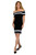 Frank Lyman Off Shoulder Black And White Dress (236042),Great fitted off the shoulder dress with striking black and white detail. This would be the perfect holiday dress or stunning special occasion outfit.