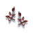 Cavendish French Vintage Ruby Flower Drop Earrings (5958RB)