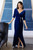 Frank Lyman Sapphire Velvet Evening Dress (239236)