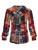 Make a statement in this beautiful and striking shirt from Dolcezza.  It features artwork by Marcus Akerman in blues, golds and reds and is the perfect shirt for the new season. This shirt have All-over print with high low hemline and gathered detail to the back,

It has a v neck with collar and front button fastening, deep cuff and button and is 100% viscose so feels amazing!