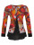 Dolcezza create stunning pieces utilising beautiful art work.  This pull on top, in Giglia Mabel Acquaviva's {From Italy} Artistic Design, features a leaf design in bold orange and red colours, gorgeous for the new season.

This top is made from soft and stretchy viscose, has a round neck and long sleeves, with darker chiffon panels at the back and hem.  This is a perfect top to team with trousers or skirts for a day to evening look.