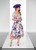 Ispirato Anya Print A-Line Dress (ISL807). Gorgeous print dress in stretch taffeta material with v neckline, flared hi-lo hemline and 3/4 length sleeves. Colour: Anya Print