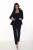 Frank Lyman navy sparkle pull on trousers (254228)