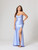Beautiful fitted dress with lace up back, cowl bustline and thigh split.  This is dress is available in Cornflower, Sweet Pink, Butter Lemon and Dark Navy.  It can be ordered in sizes 0 to 30.