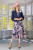 Glitz Navy Jacket and bias cut dress with lemon flowers  (1596)