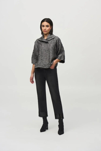 Joseph Ribkoff textured jacquard boxy jacket (244204).