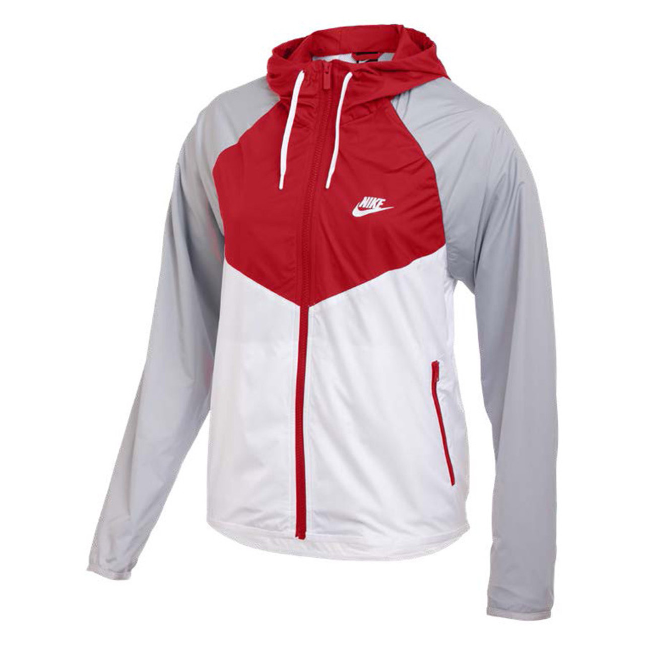 Nike Dri-Fit Ladies Red White Zip Up Activewear Track Jacket S