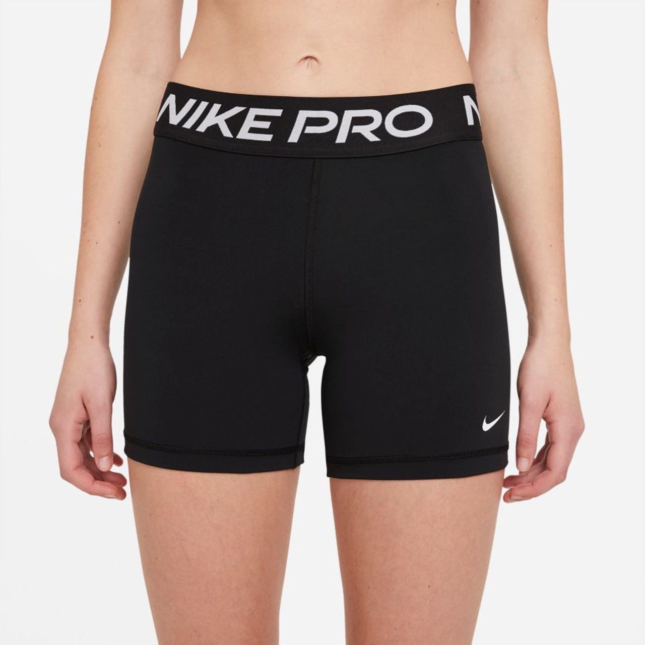 Short Nike Pro 365 Azul e Branco Feminino