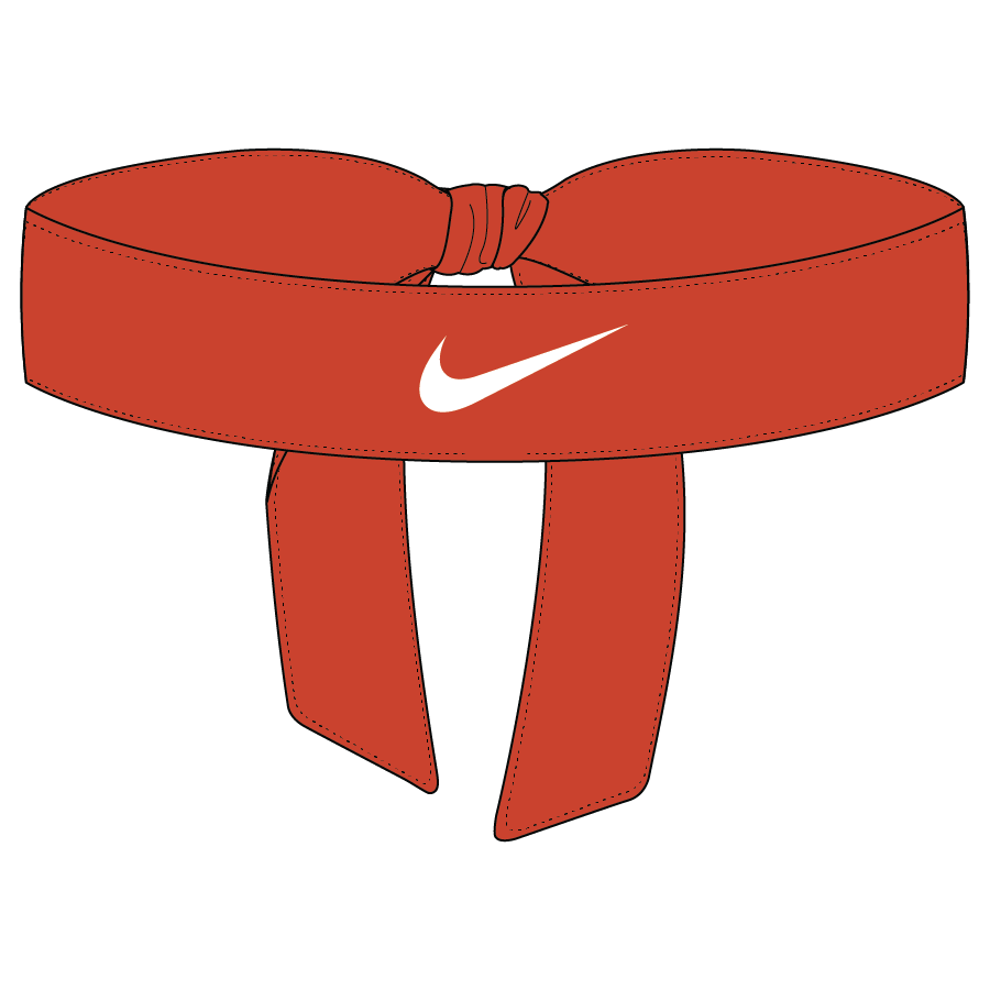 orange nike head tie