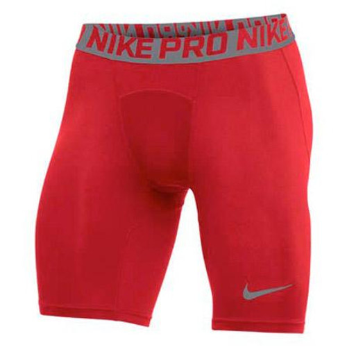 red nike pro compression shorts