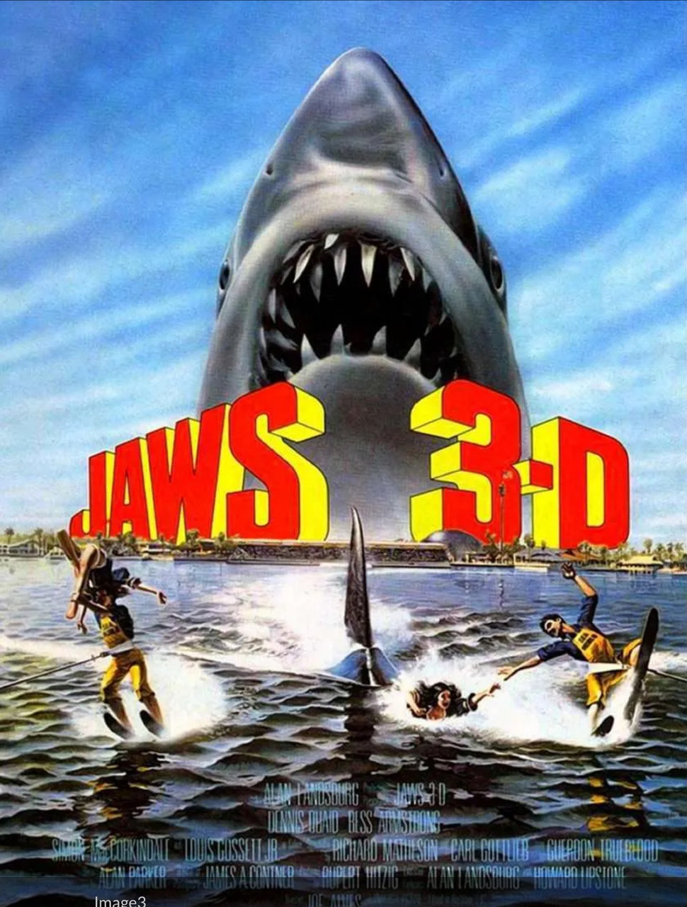 Jaws 3D - 1983 - DVD - Red/Blue Glasses Included