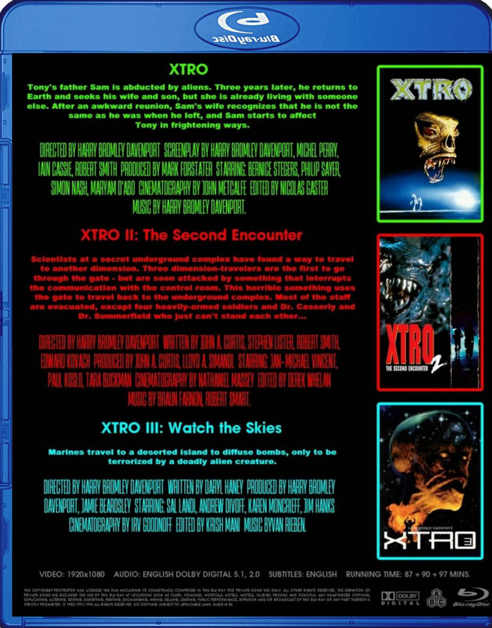 XTRO - The Complete Trilogy - Blu Ray