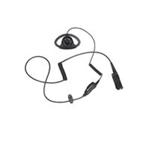 Adjustable D Style Earpiece with In-Line MIC/PTT